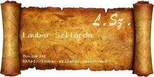 Lauber Szilárda névjegykártya